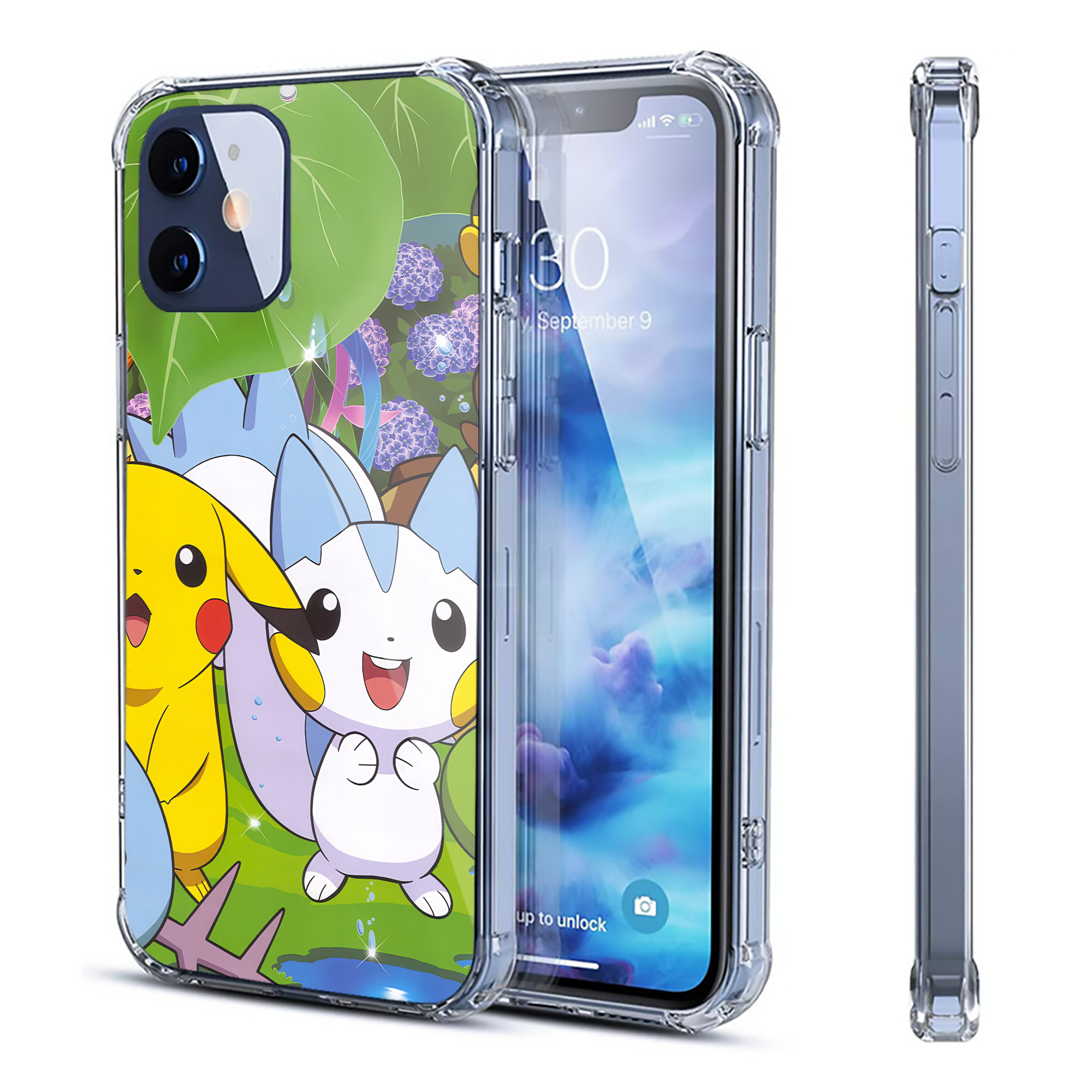 （画像用） ポケットモンスター Pokémon 【iPhone 12シリーズ対応】透明スマホケース（クリアソフトケース）
